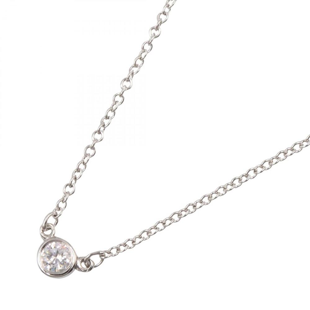 Tiffany Co By the Yard Necklace Platinum Diamonds Silver Clear